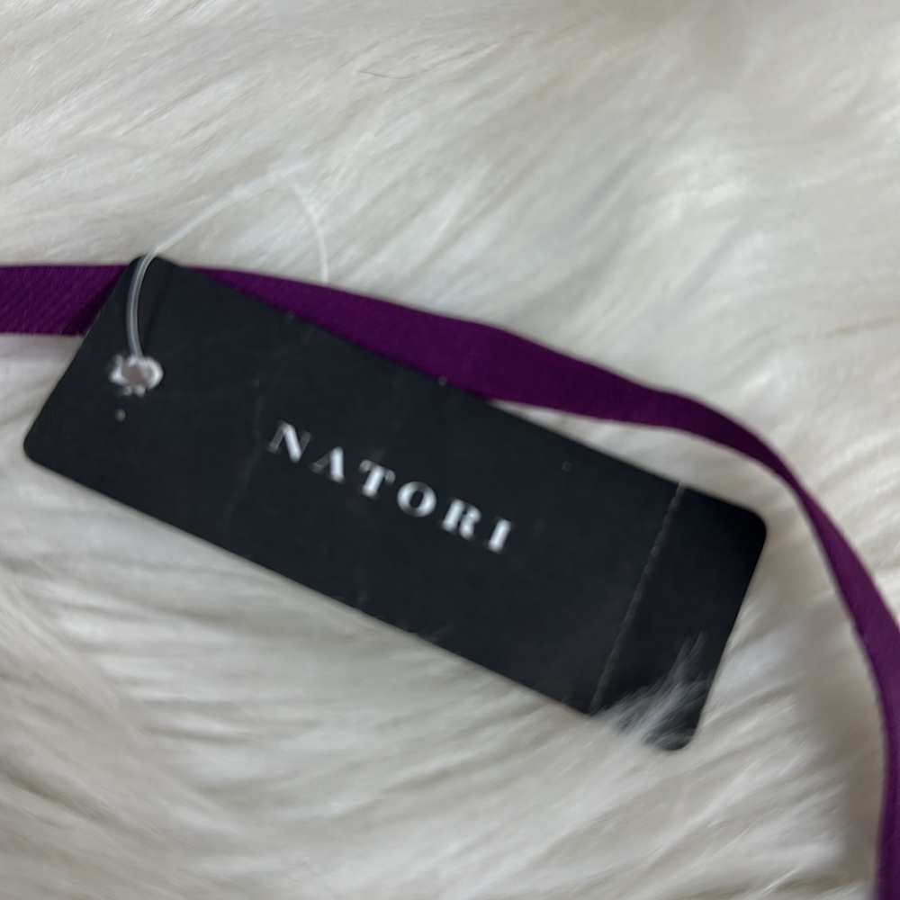 Natori Purple Wine Lace Triangle Bralette Intimates 30A NWT - Picture 5 of 8